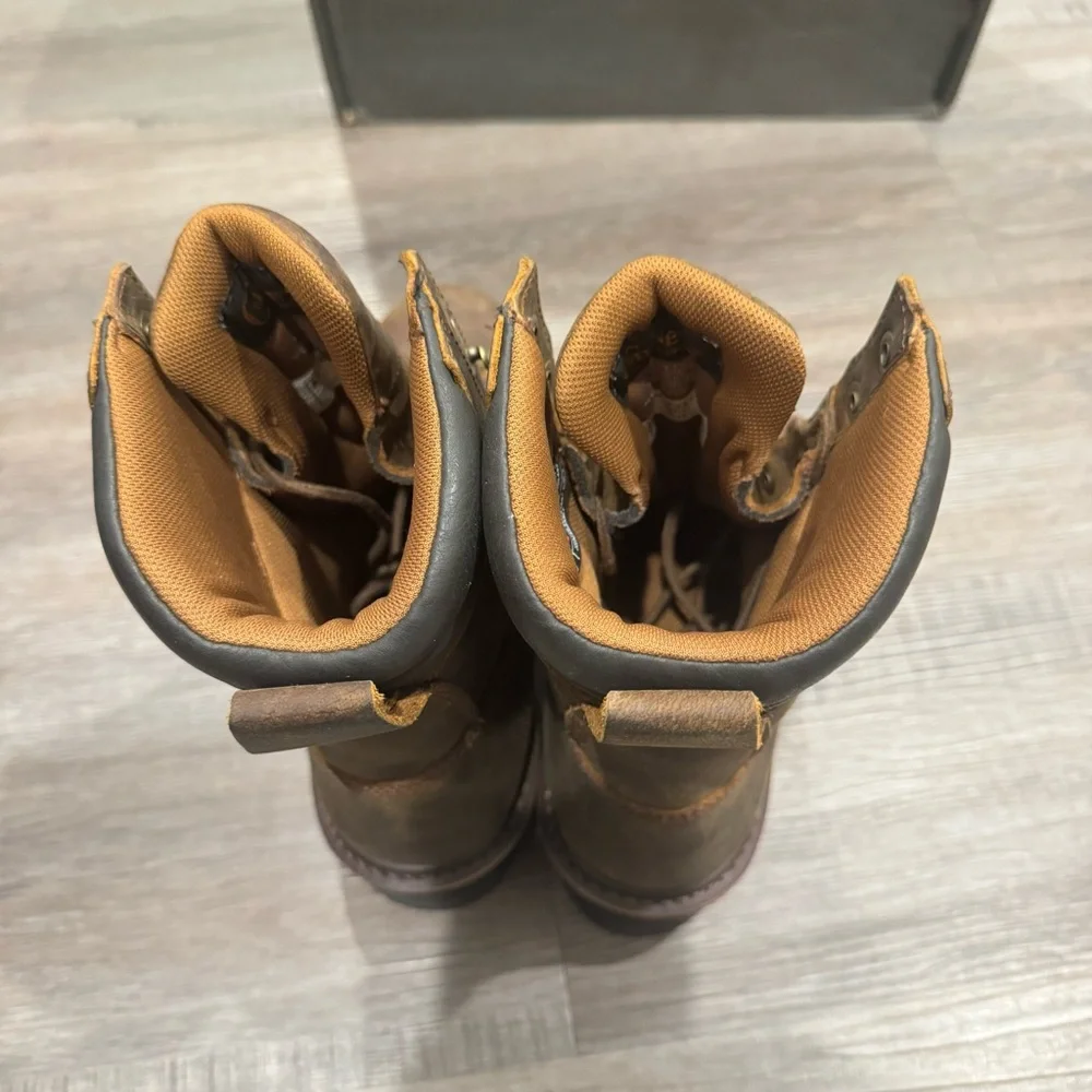 Chippewa Valdor 8” Waterproof Comp Toe Insulated Logger Buff Leather Boots